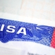 USA visa logo in passport