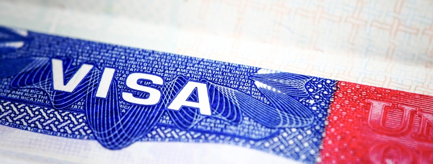 USA visa logo in passport