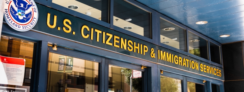 U.S. Citizenship and Immigration Services (USCIS) office located in downtown San Francisco; USCIS is an agency of the U.S. Department of Homeland Security (DHS)