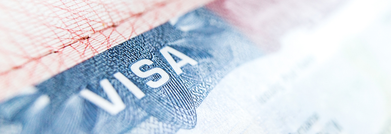 Visa stamp travel passport immigration macro emigration